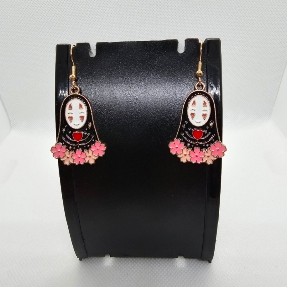 Kaonashi Faceless Spirited Away Anime Handmade Earrings‎ Hypoallergenic No Face